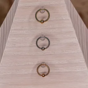 18g 3/8" Captive Bead Ring in Rose Gold
