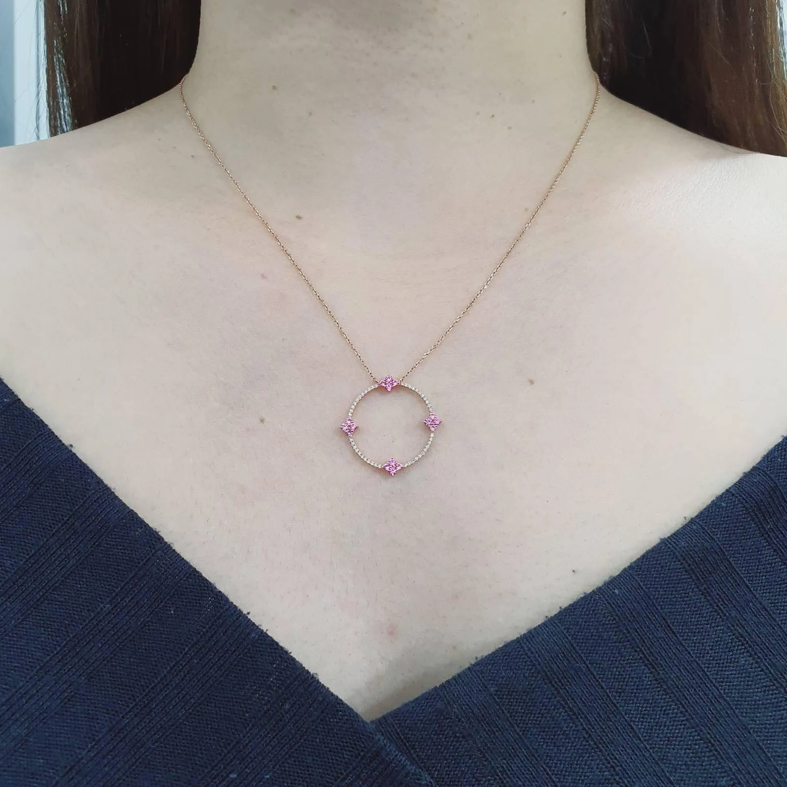 .51ctw Diamond Round Necklace 14K Gold
