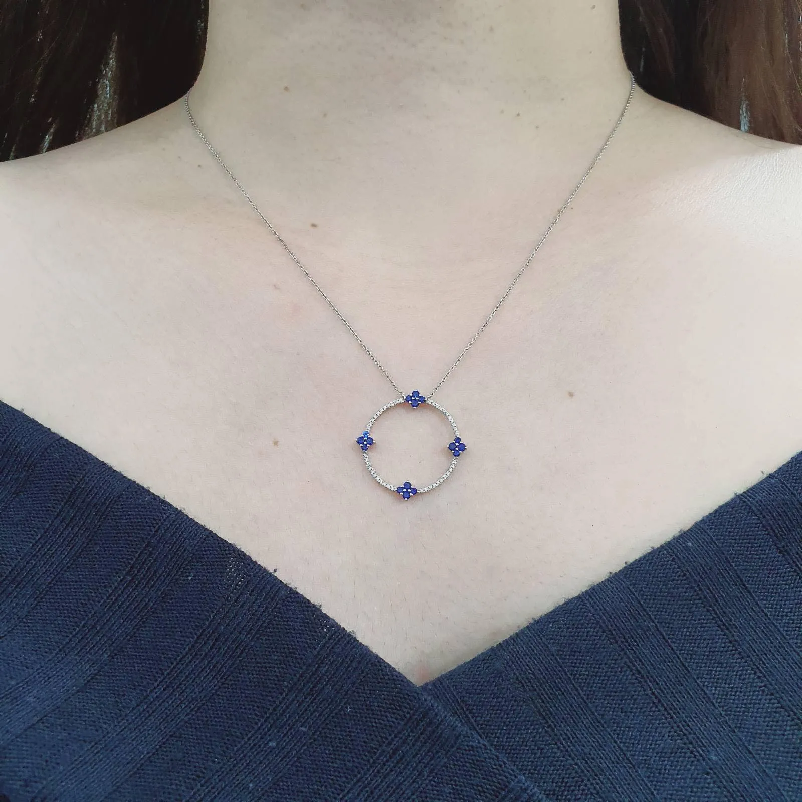 .51ctw Diamond Round Necklace 14K Gold