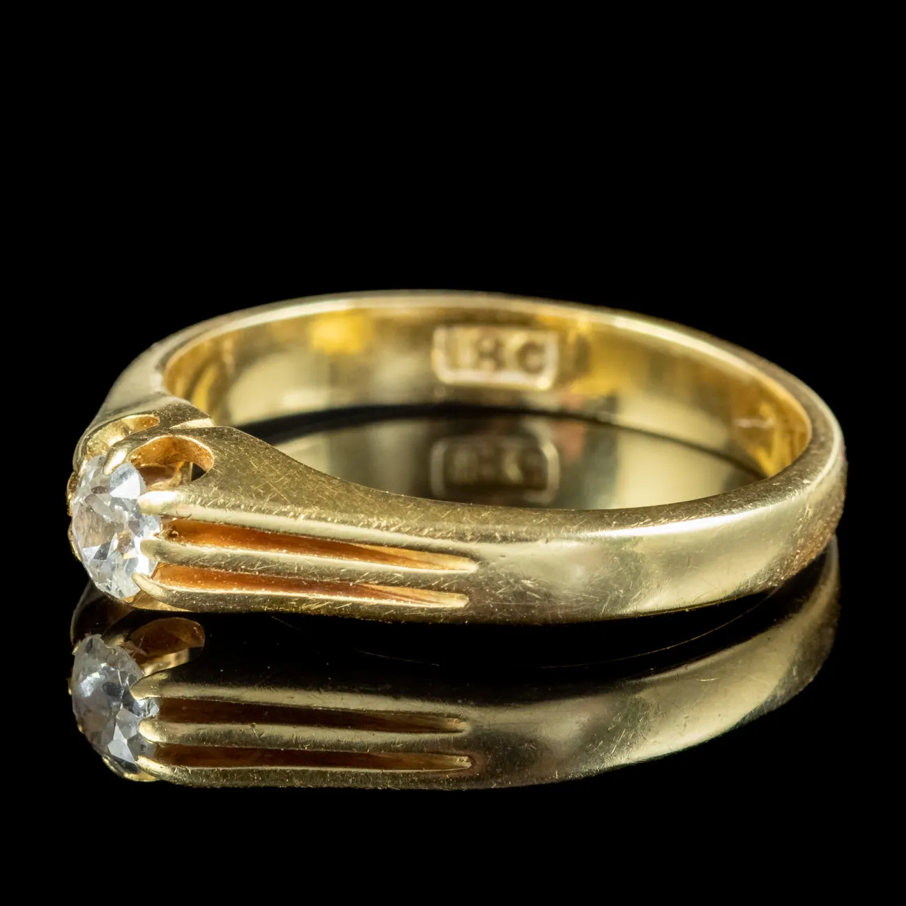 Antique Victorian Diamond Solitaire Ring 0.20ct Diamond