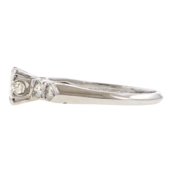 Art Deco Engagement Ring, RBC 0.40ct.