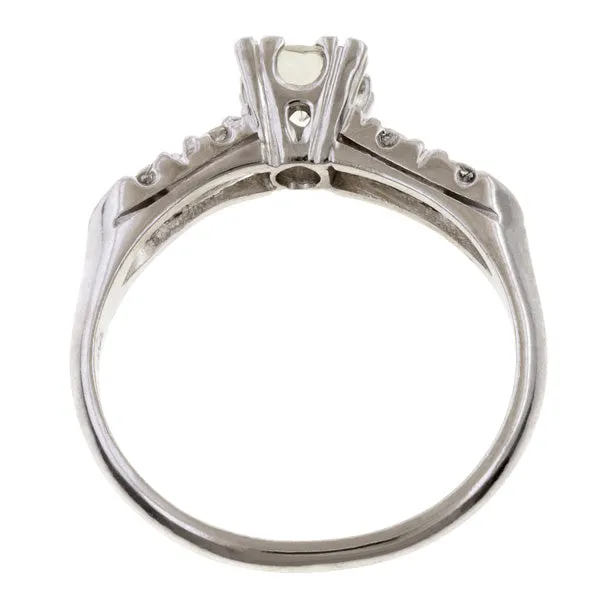 Art Deco Engagement Ring, RBC 0.40ct.
