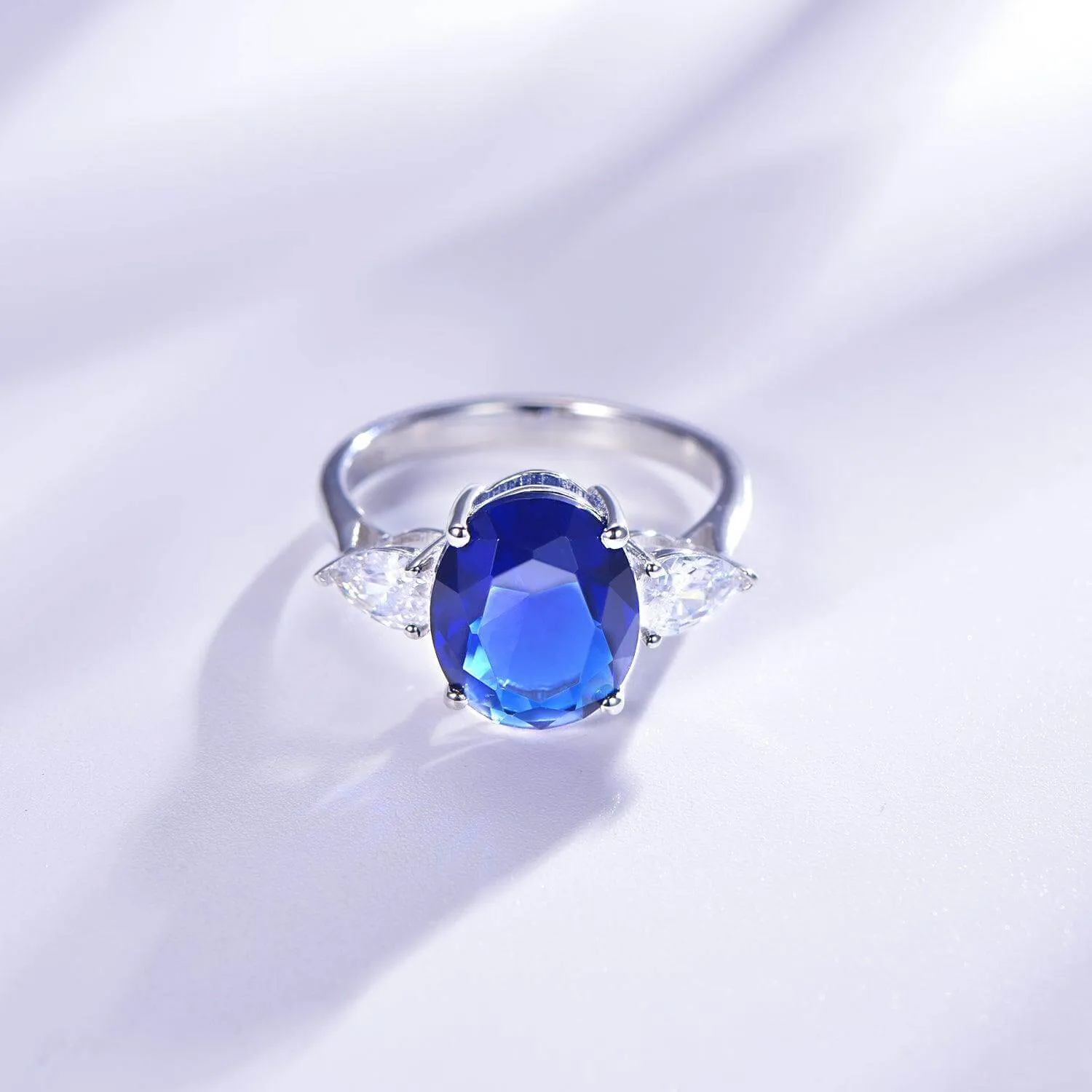 Blue Sapphire Engagement Ring