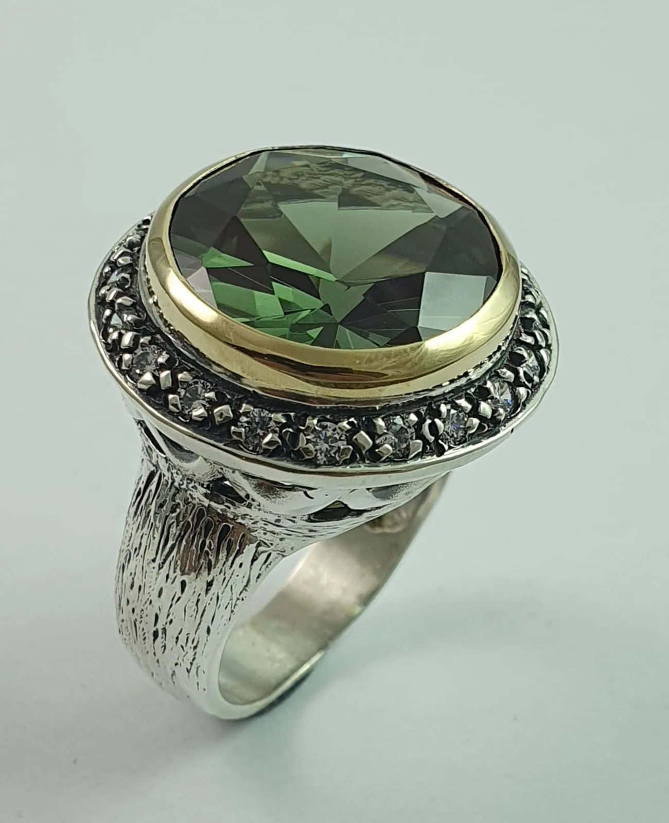 Bluenoemi sterling silver gold gemstones rings. Israel ring, womens jewellery Silver rings for women