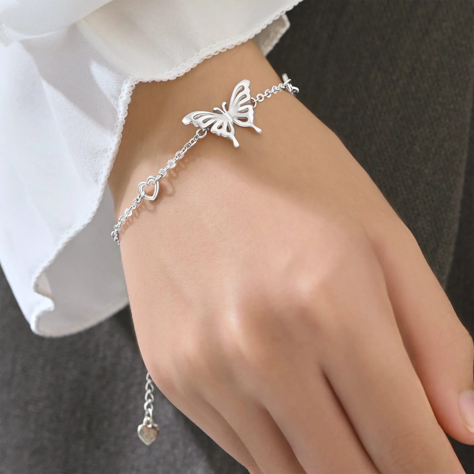 Classic Butterfly Bracelet Sterling Silver