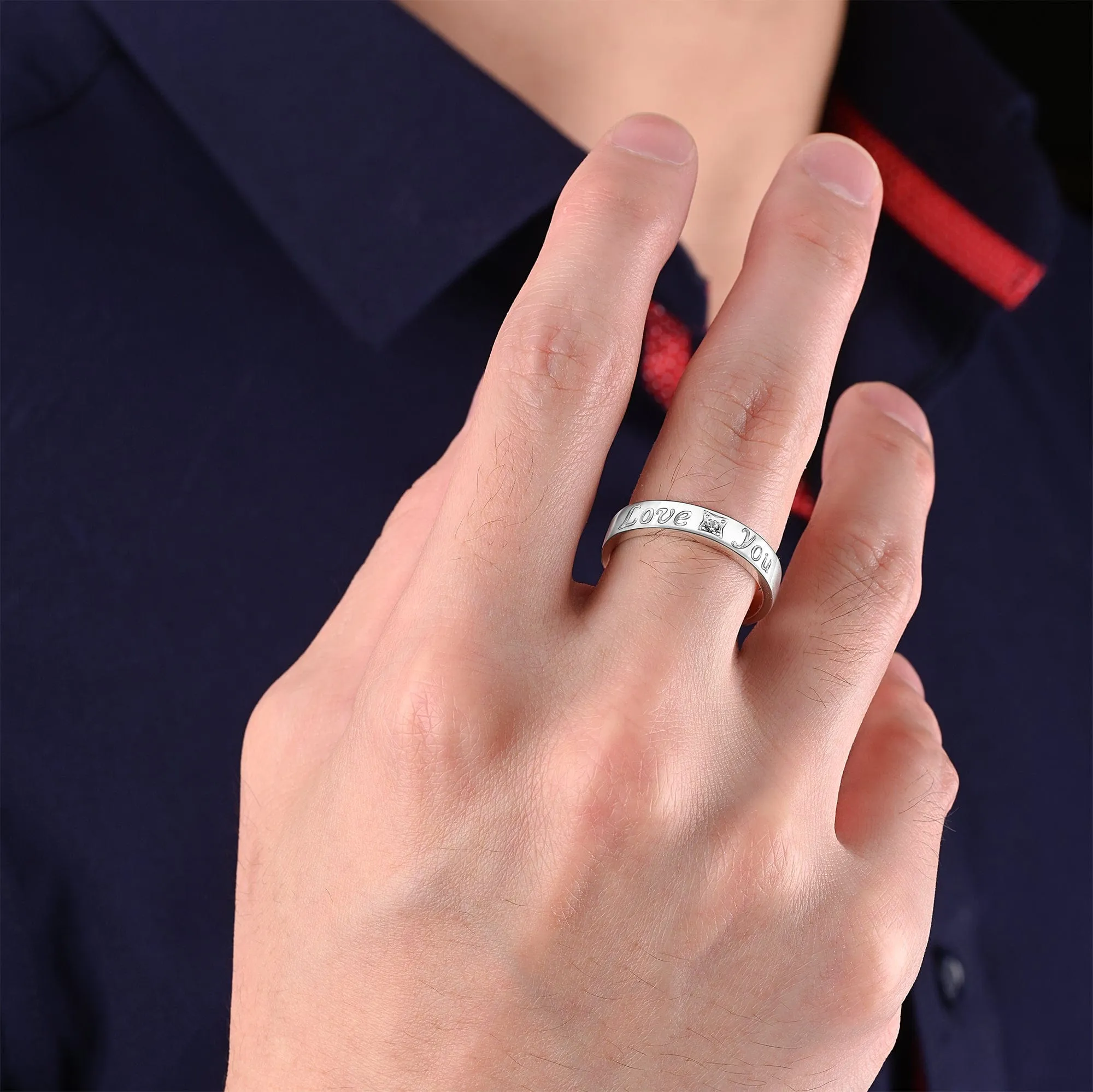 Everlasting Love Matching Promise Rings for Him