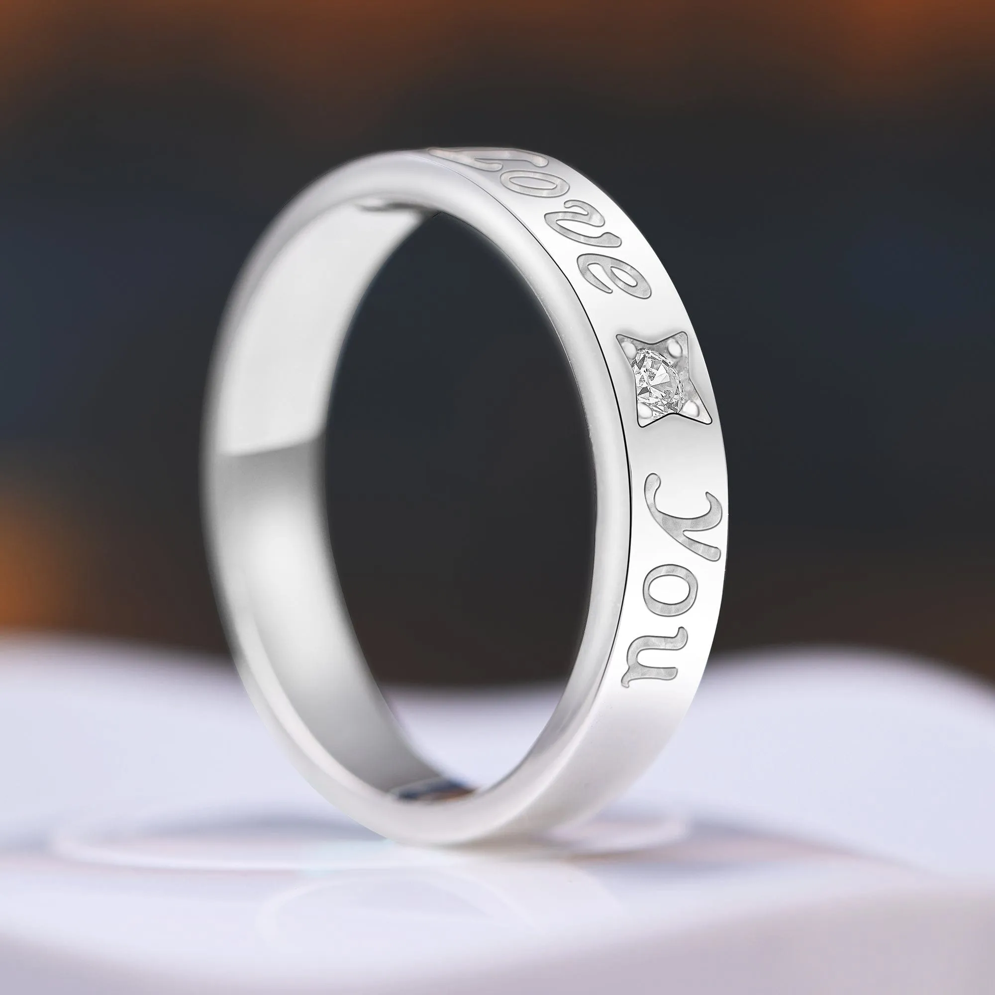 Everlasting Love Matching Promise Rings for Him