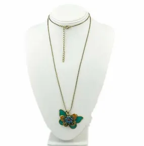 Fashion vintaged Double butterfly pendant necklace Statement jewelry for women