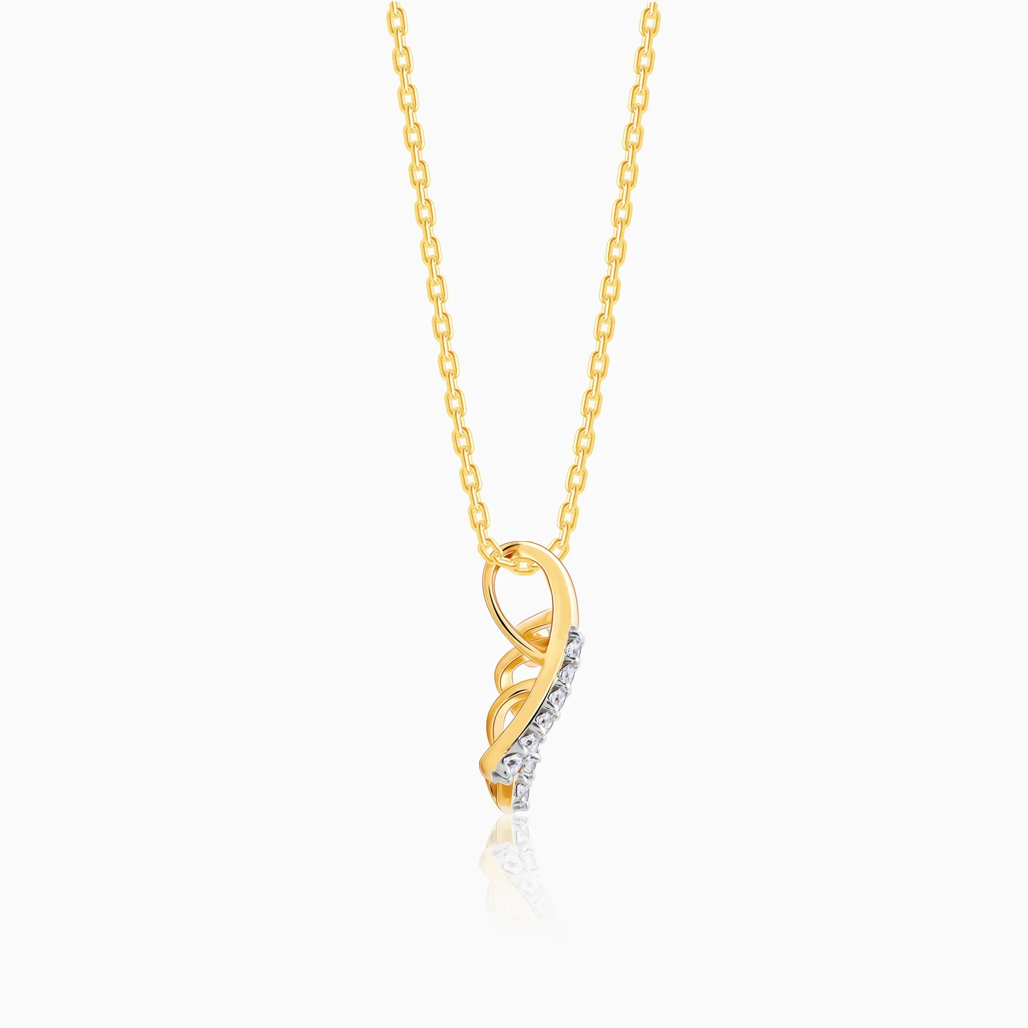Gold Loop Diamond Pendant