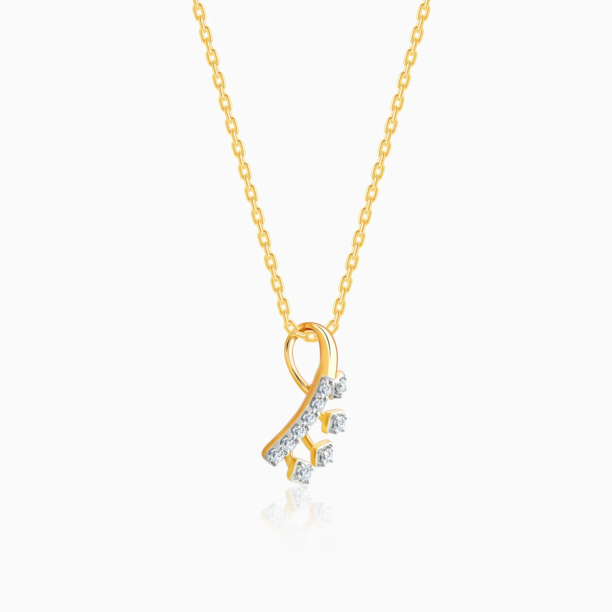 Gold Loop Diamond Pendant