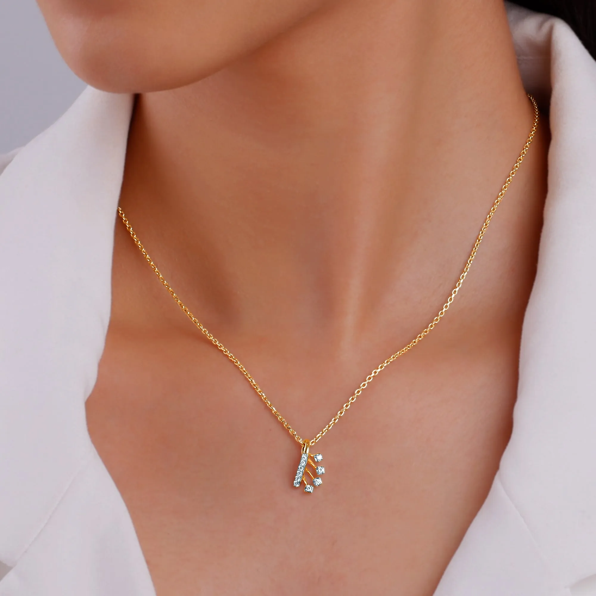 Gold Loop Diamond Pendant