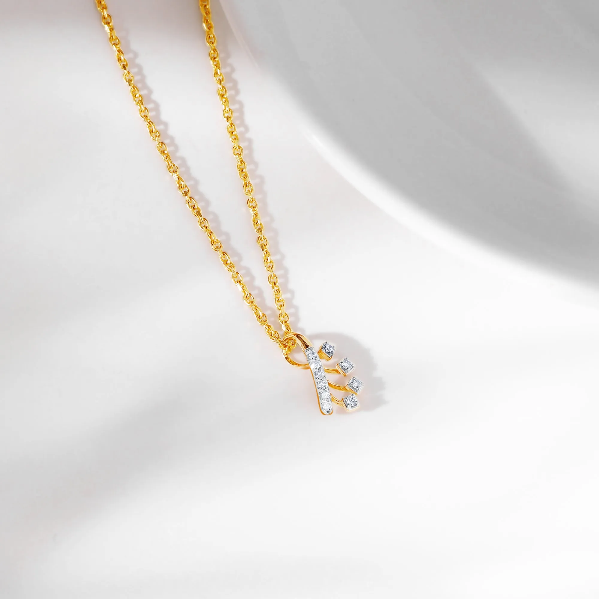 Gold Loop Diamond Pendant