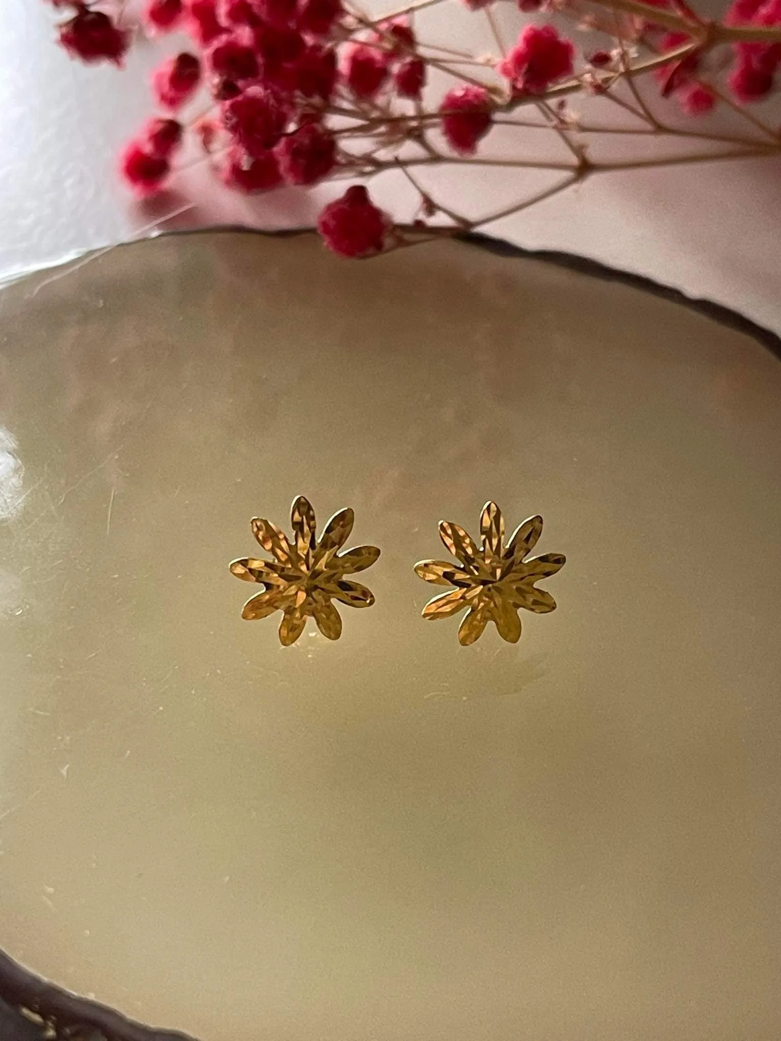 #GOLD2024 | 18K Flower Stud Earrings
