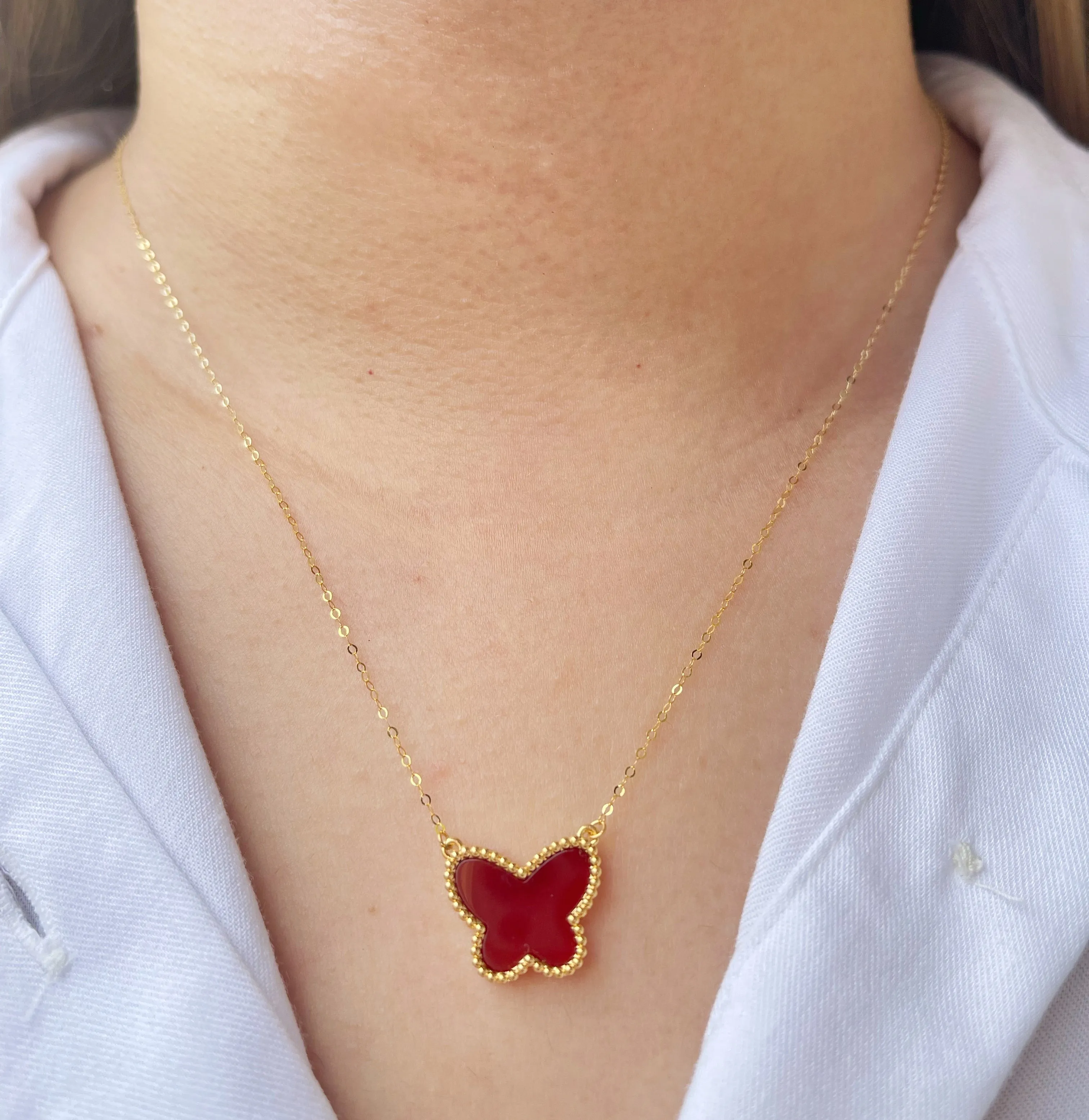 #GOLD2024 | 18K Golden Butterfly 15mm Centered Necklace