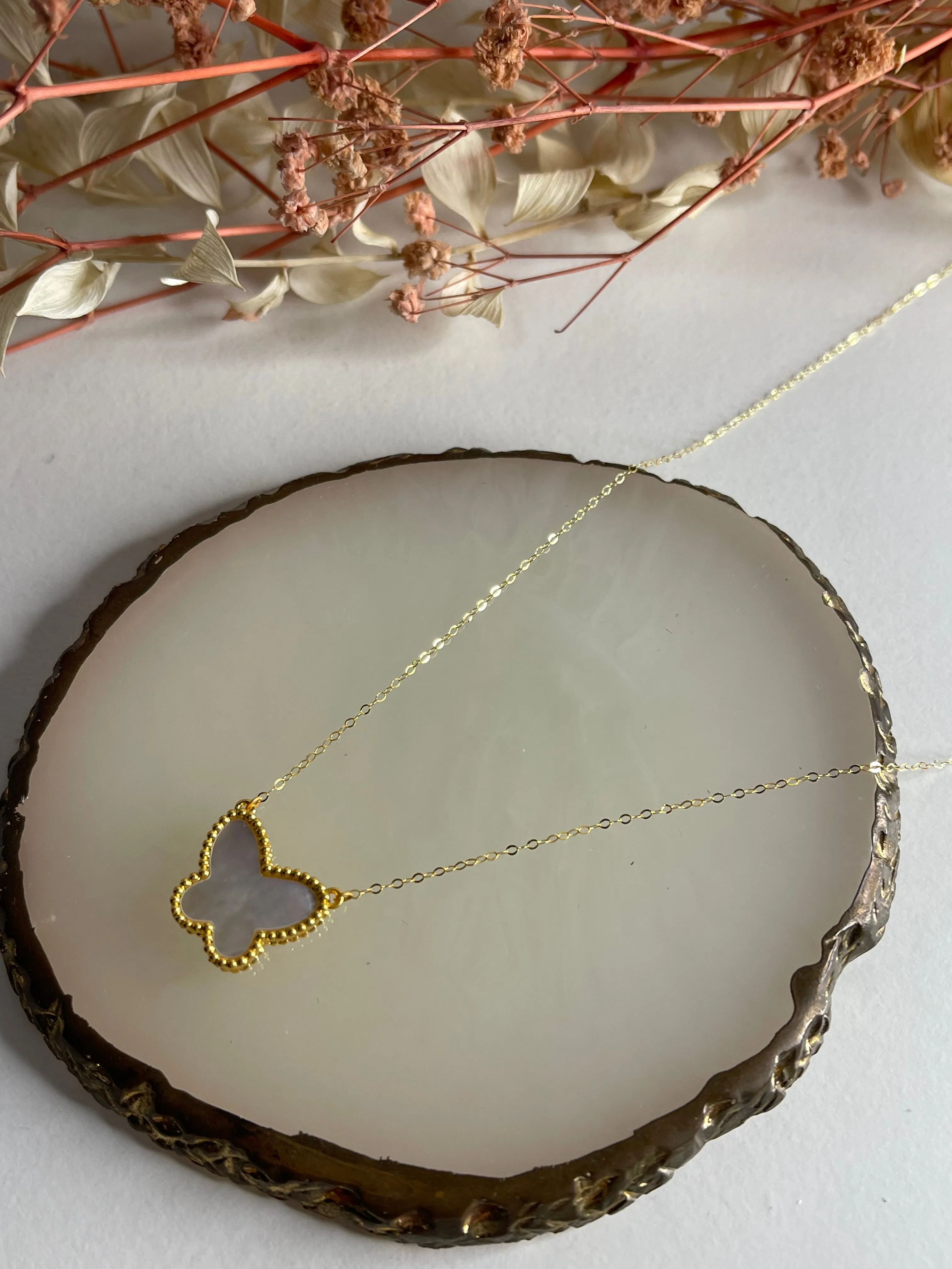 #GOLD2024 | 18K Golden Butterfly 15mm Centered Necklace