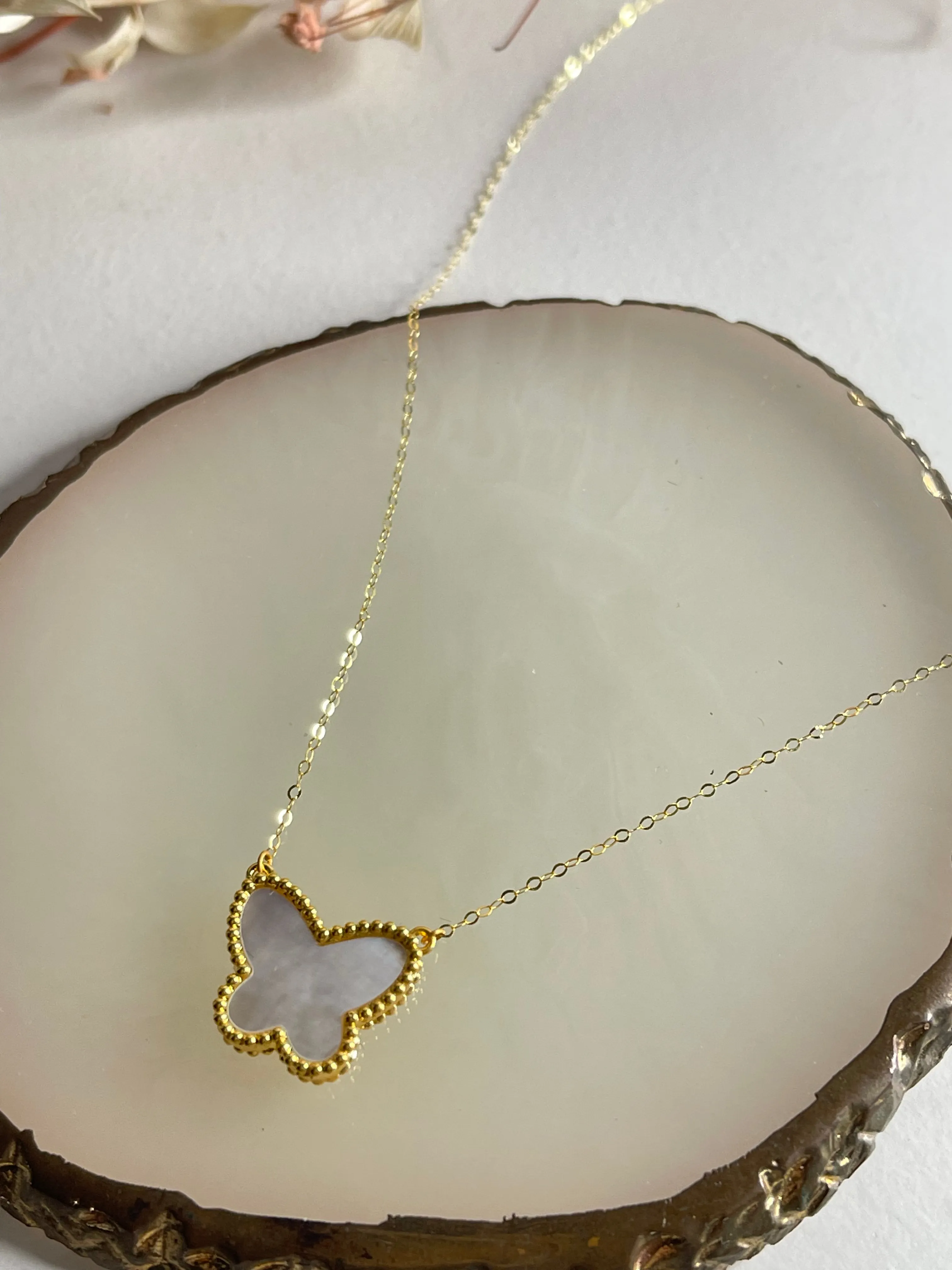 #GOLD2024 | 18K Golden Butterfly 15mm Centered Necklace