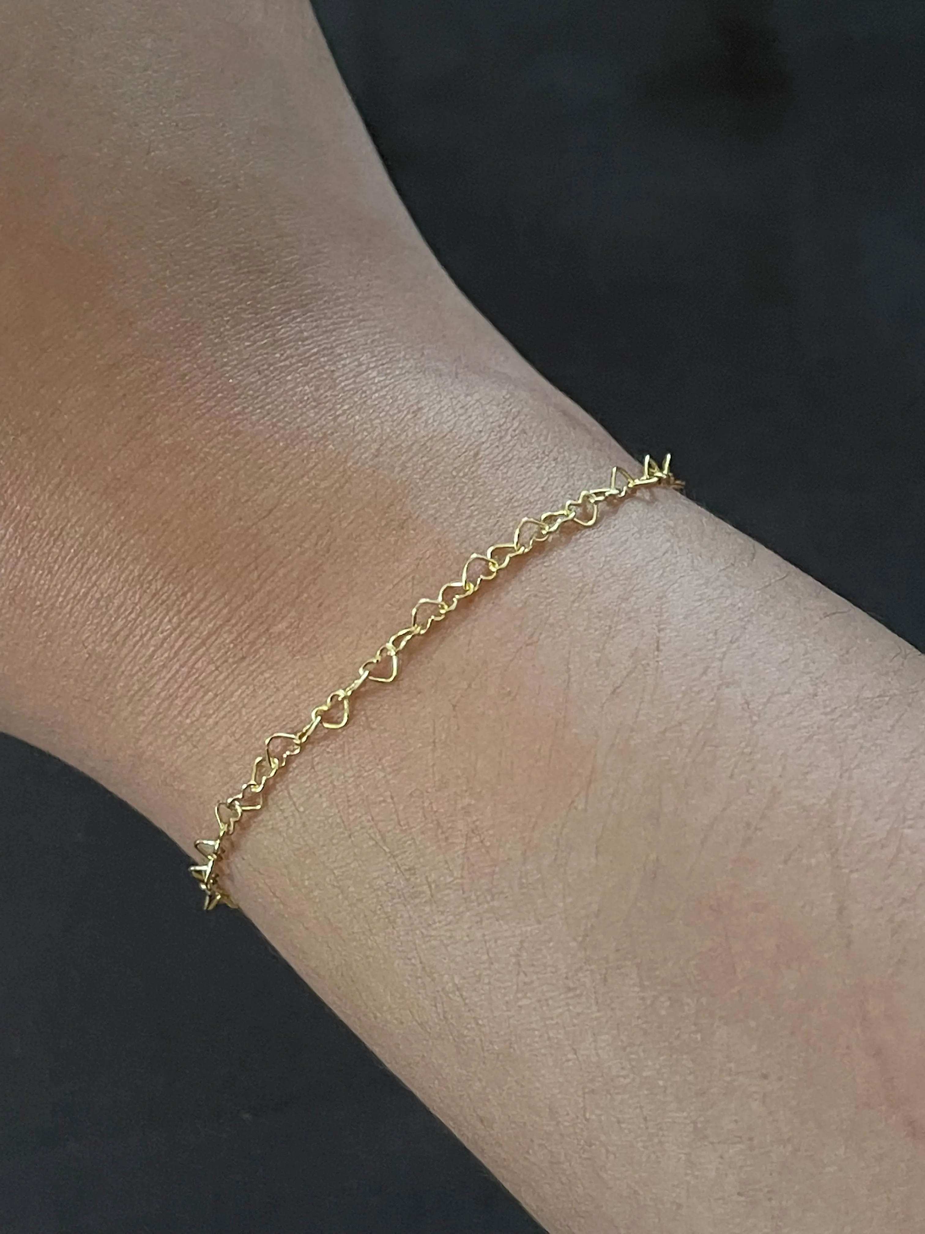 #GOLD2024 | 18K Golden Heart Bracelet