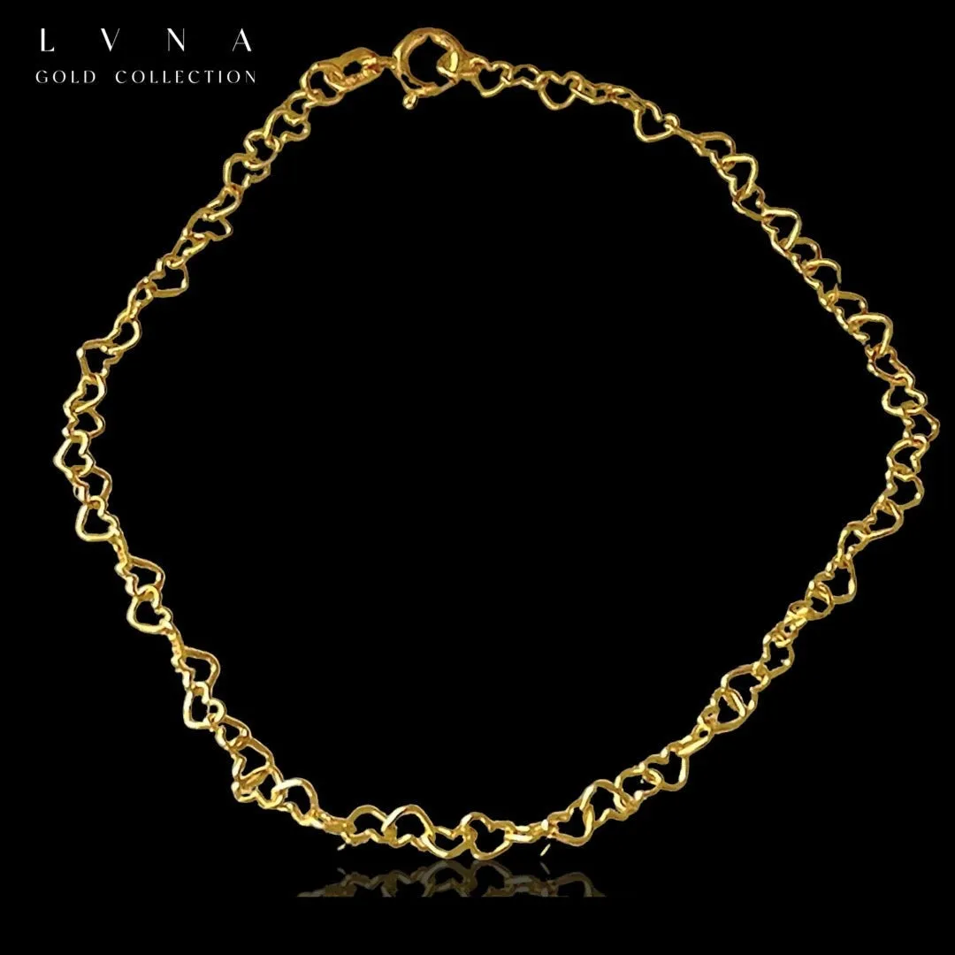#GOLD2024 | 18K Golden Heart Bracelet