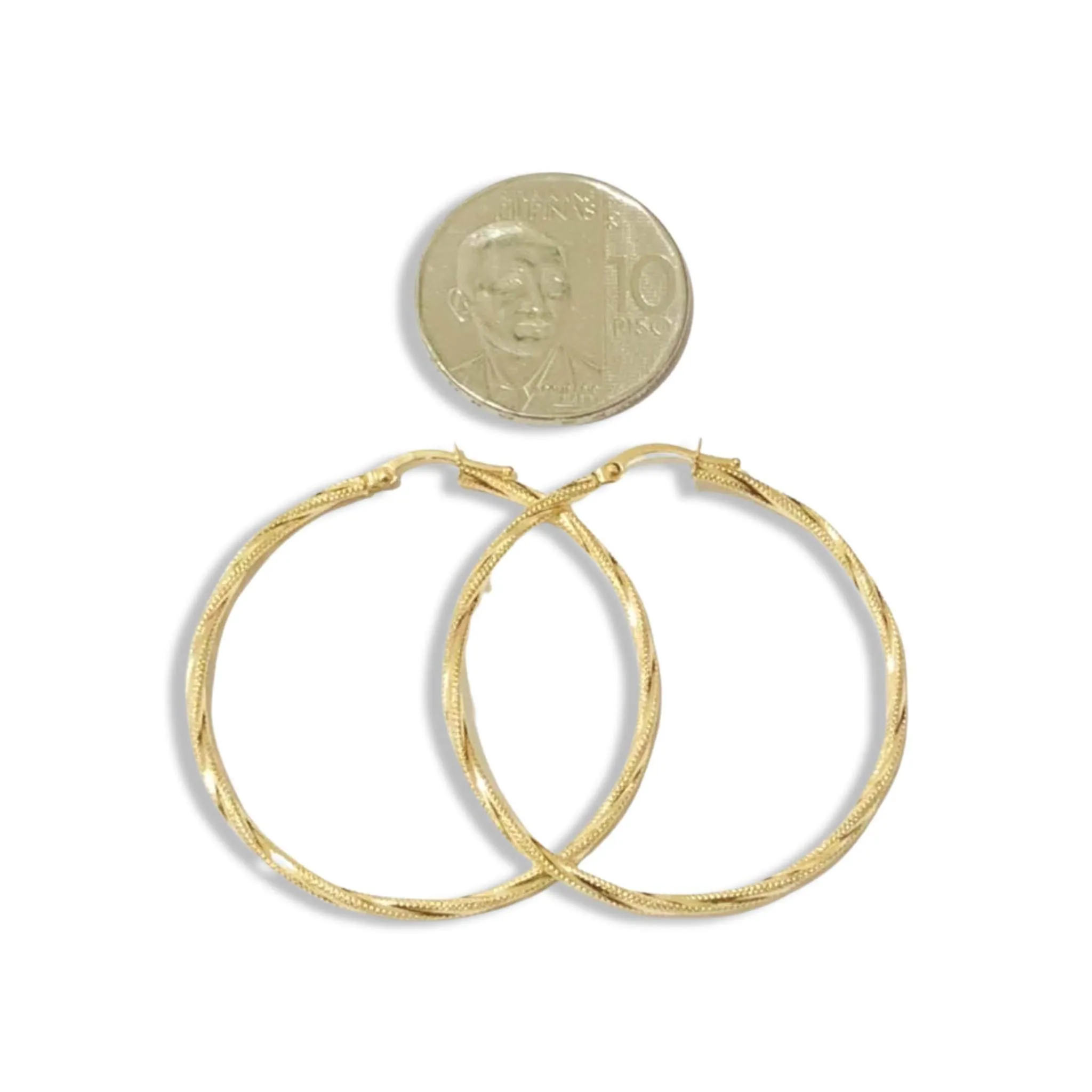 #GOLD2024 | 18K Golden Large Hoop Earrings