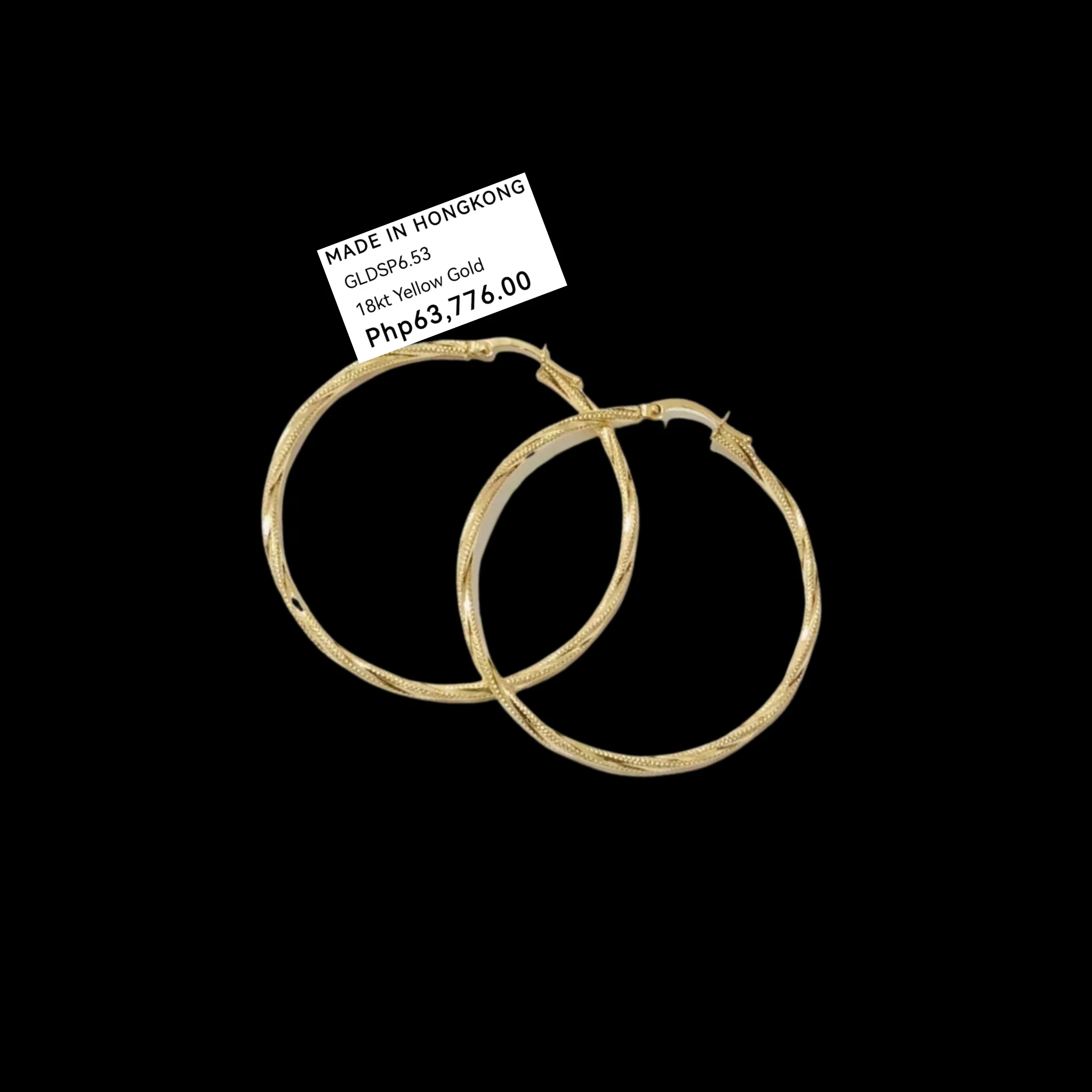 #GOLD2024 | 18K Golden Large Hoop Earrings