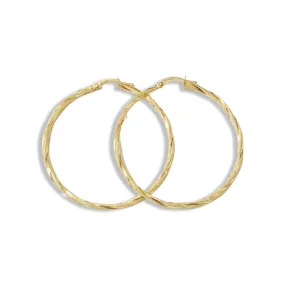#GOLD2024 | 18K Golden Large Hoop Earrings