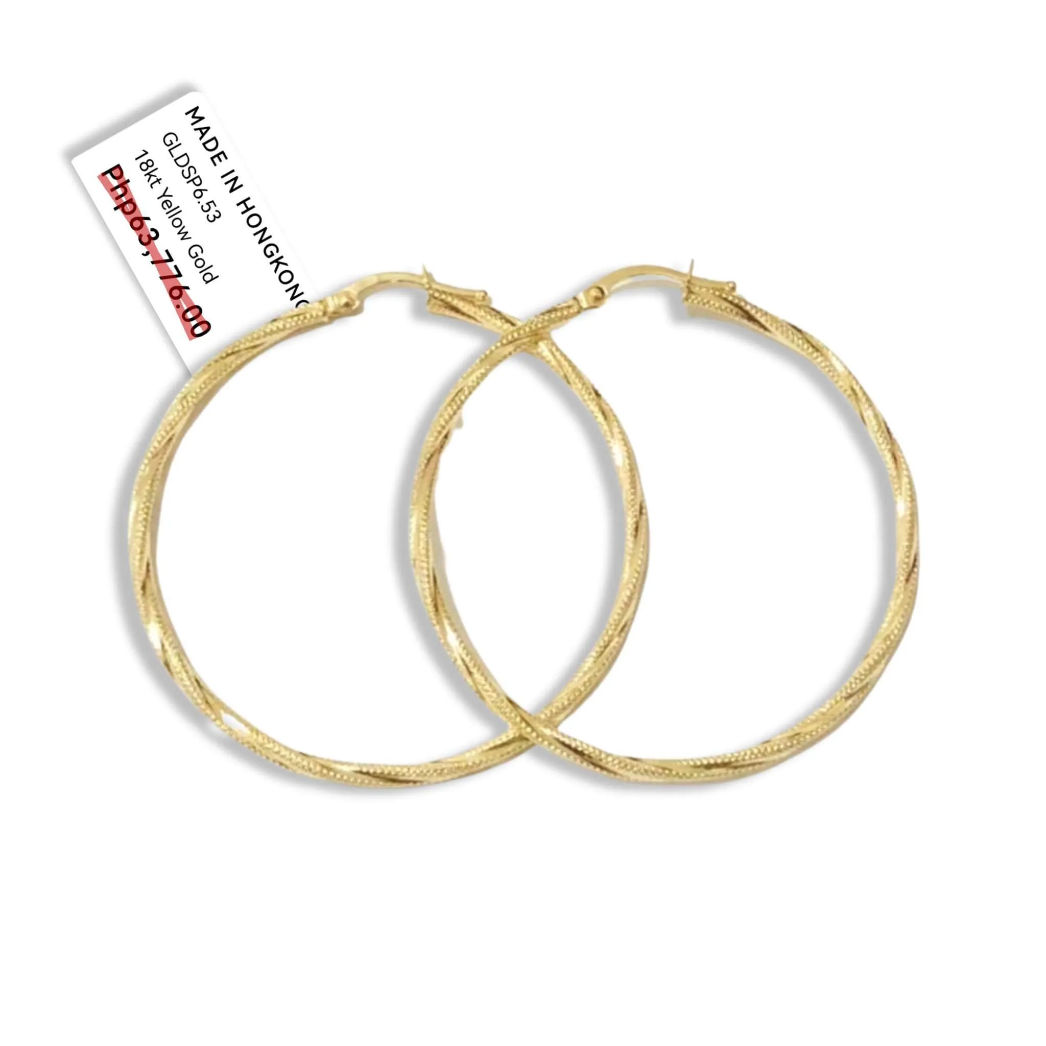 #GOLD2024 | 18K Golden Large Hoop Earrings