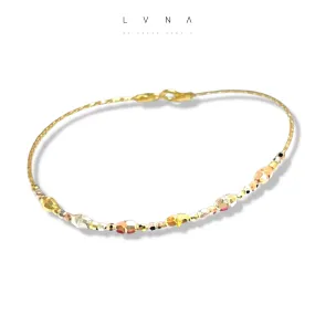 #GOLD2024 | 18K Golden Omega Beaded Bracelet