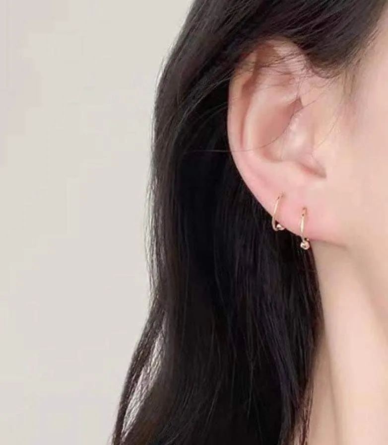#GOLD2024 | 18K Small Loop w/ Ball Earrings