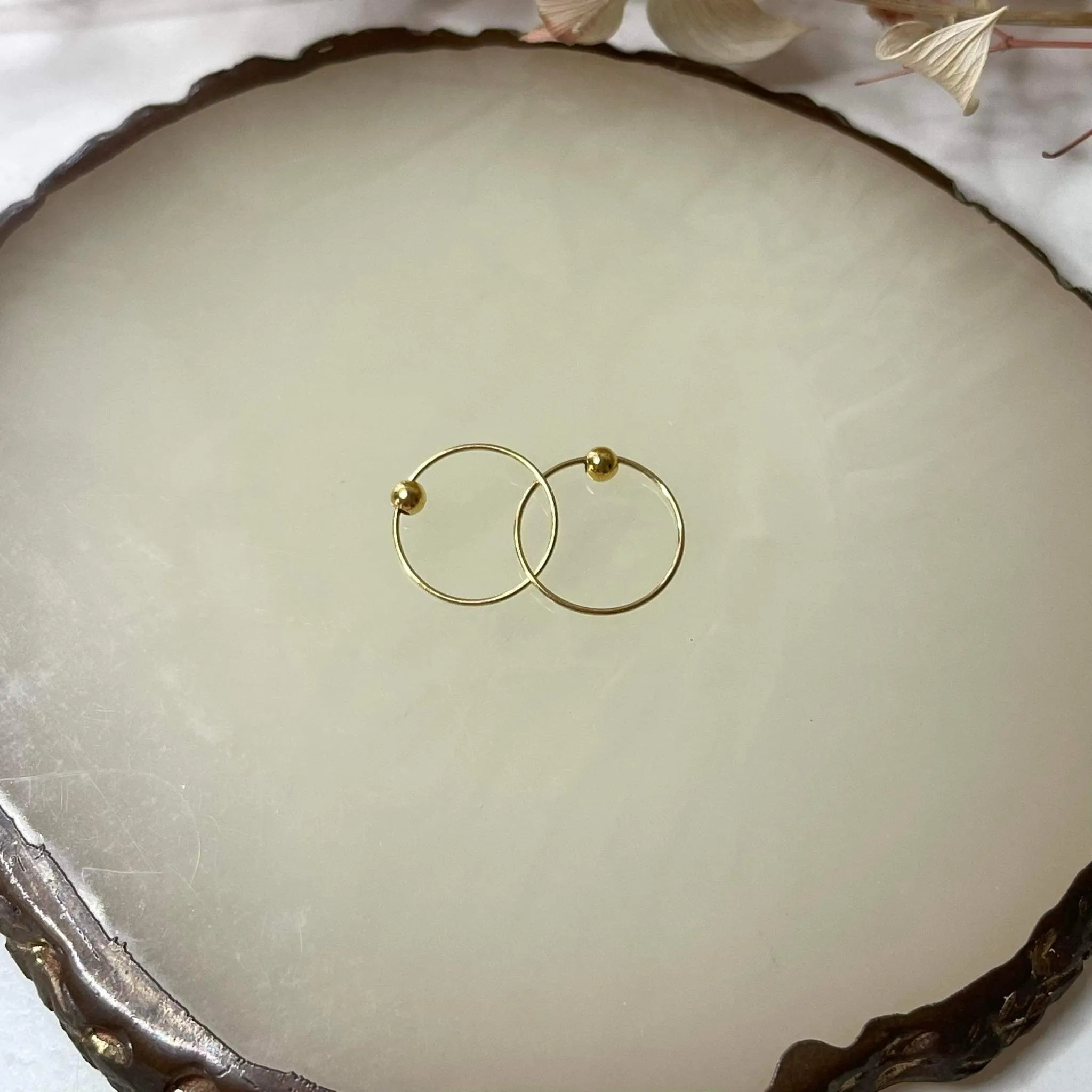 #GOLD2024 | 18K Small Loop w/ Ball Earrings