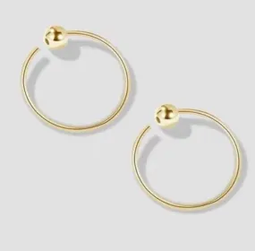 #GOLD2024 | 18K Small Loop w/ Ball Earrings