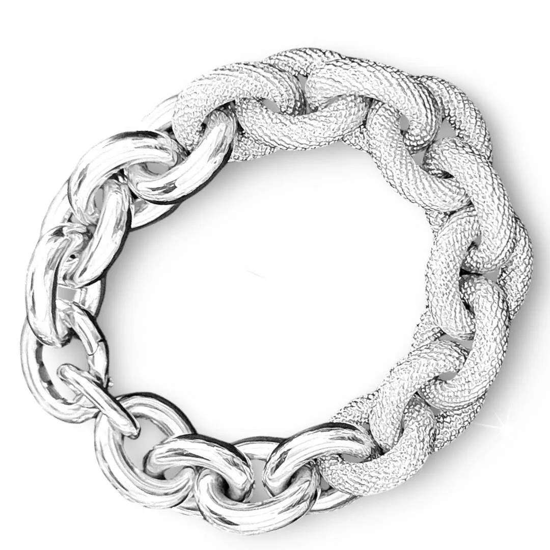 #GOLD2024 | Heavy Chunky Bi Link Chain Bracelet 18kt