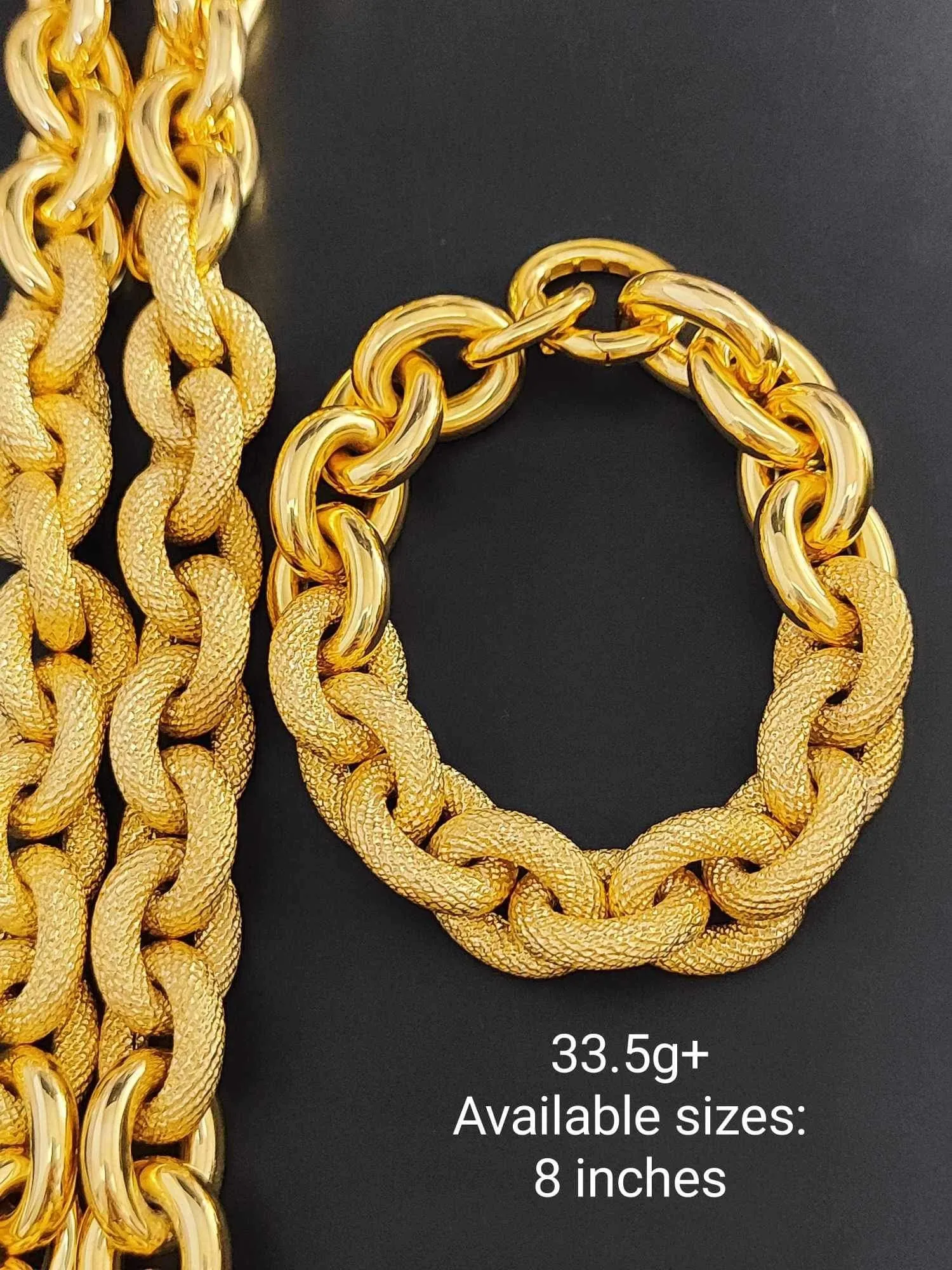 #GOLD2024 | Heavy Chunky Bi Link Chain Bracelet 18kt