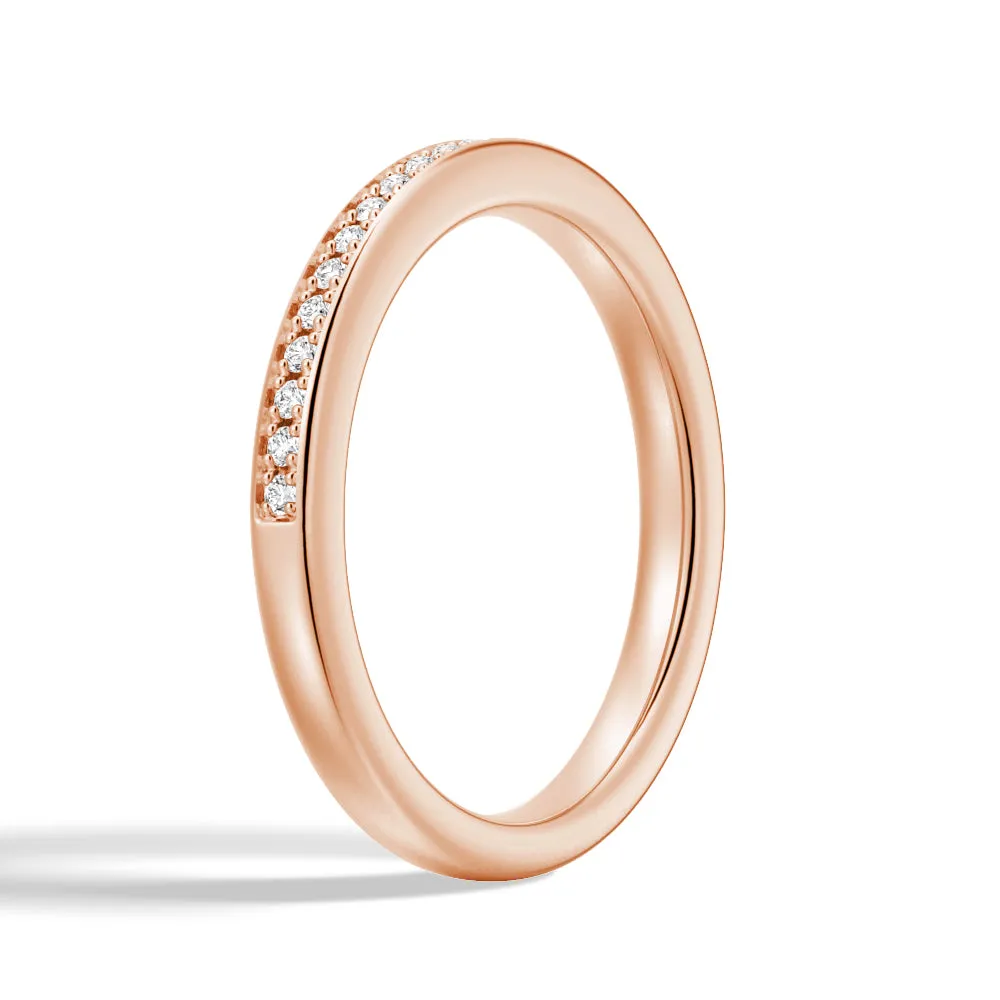 Half Eternity Round Cut Moissanite Classic Wedding Band