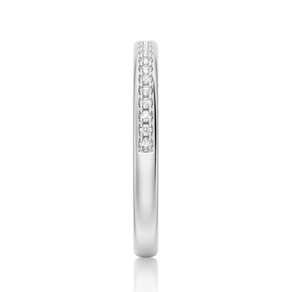 Half Eternity Round Cut Moissanite Classic Wedding Band
