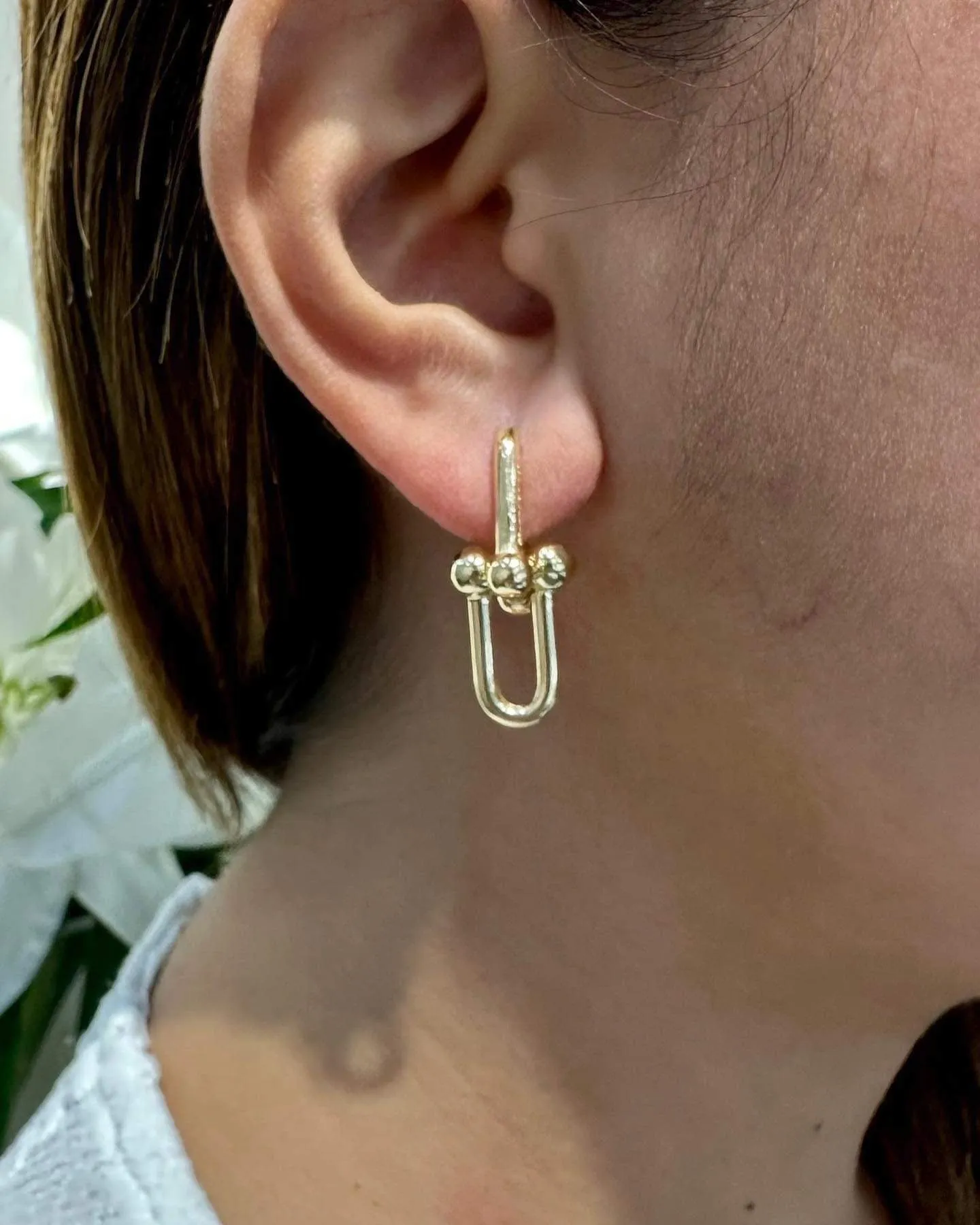 Hardware Earrings 18K Gold
