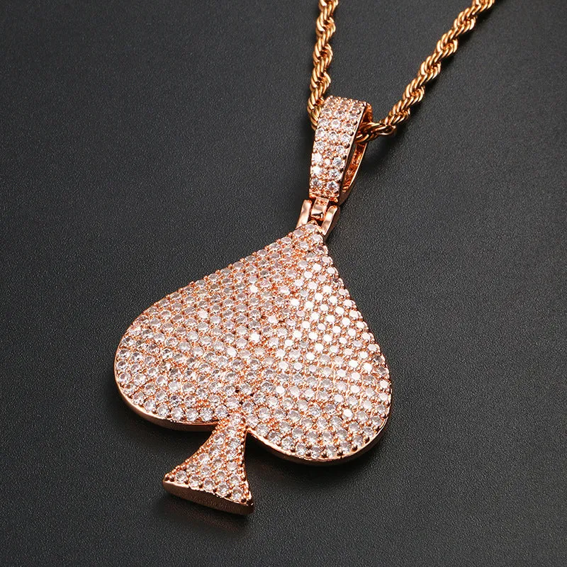 Iced Out Spades Pendant