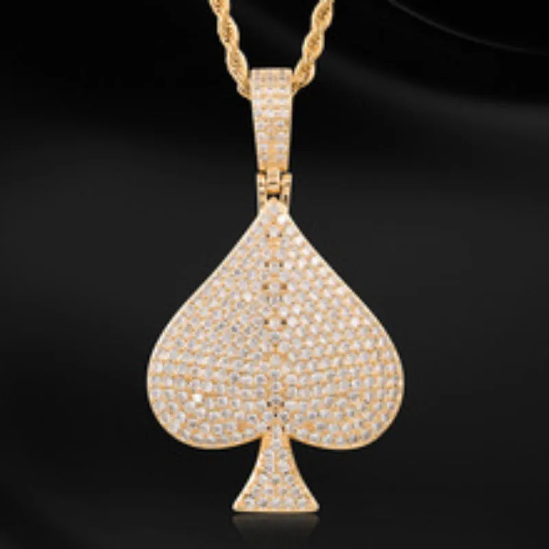 Iced Out Spades Pendant