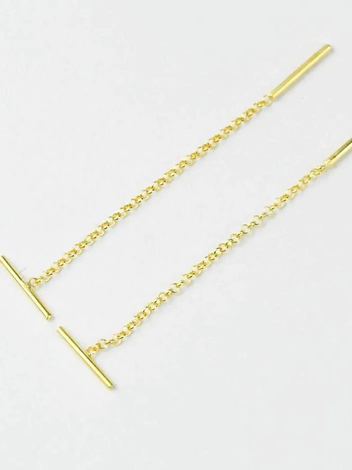 Lodas Small Bar Threader Earrings