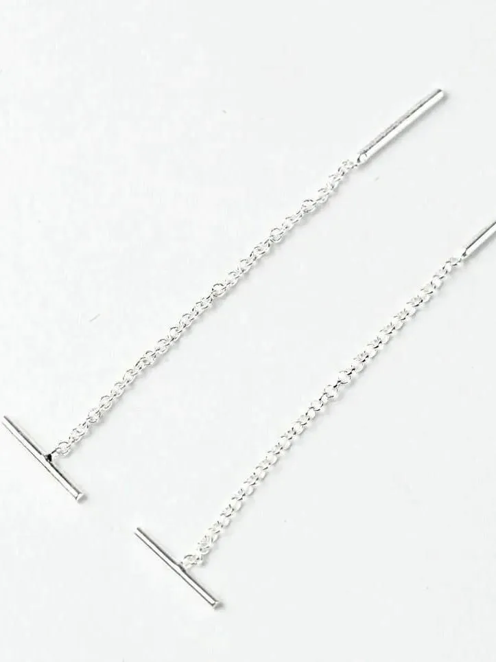 Lodas Small Bar Threader Earrings