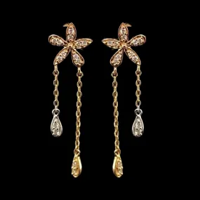 #LVNA2024 | Flower Drop Pear Dangling Diamond Earrings 18kt