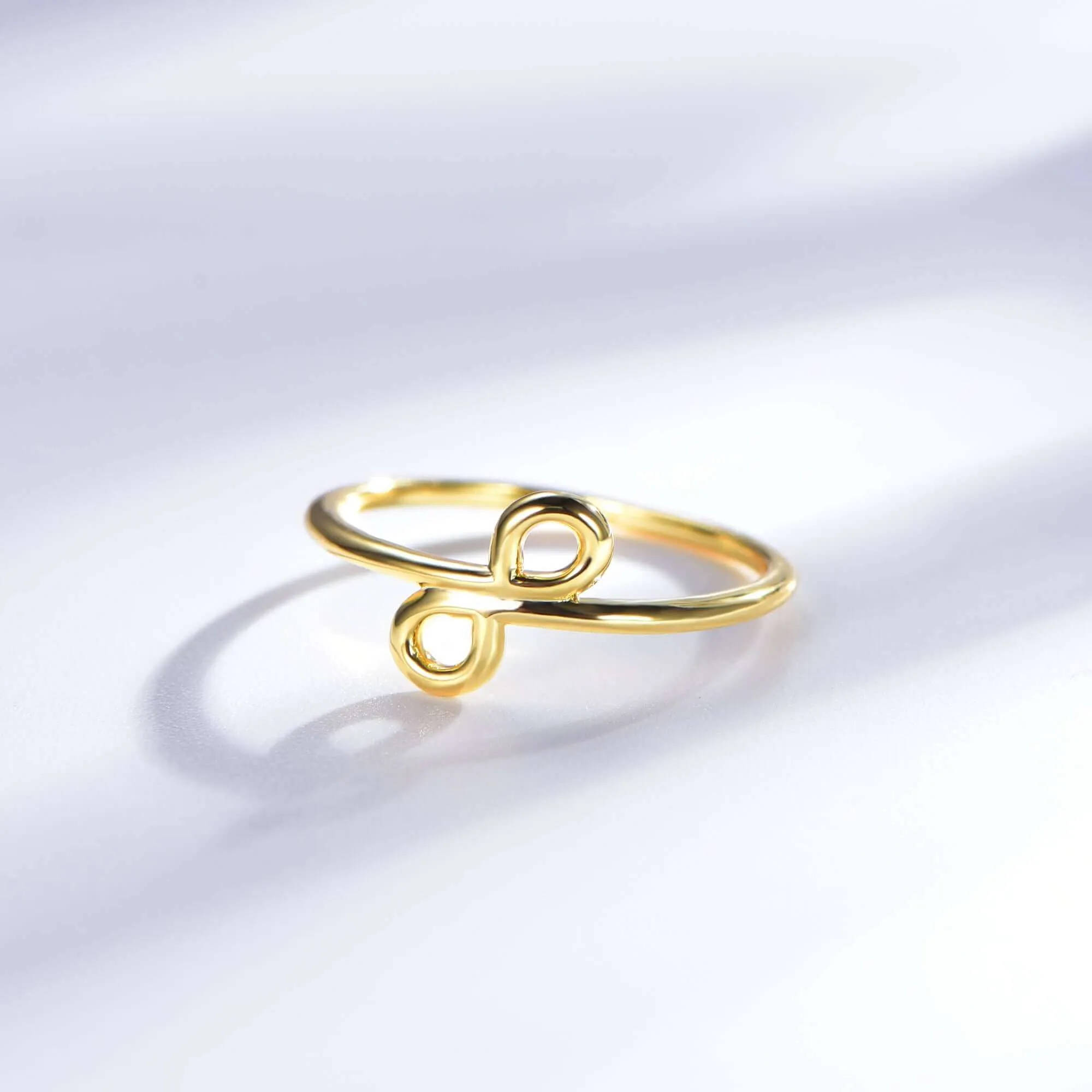 Minimalist Knot Ring Women Promise Ring