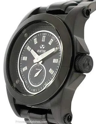 Reactor Mens Black Helium Watch - Black Nitride Plated - Black Mother of Pearl