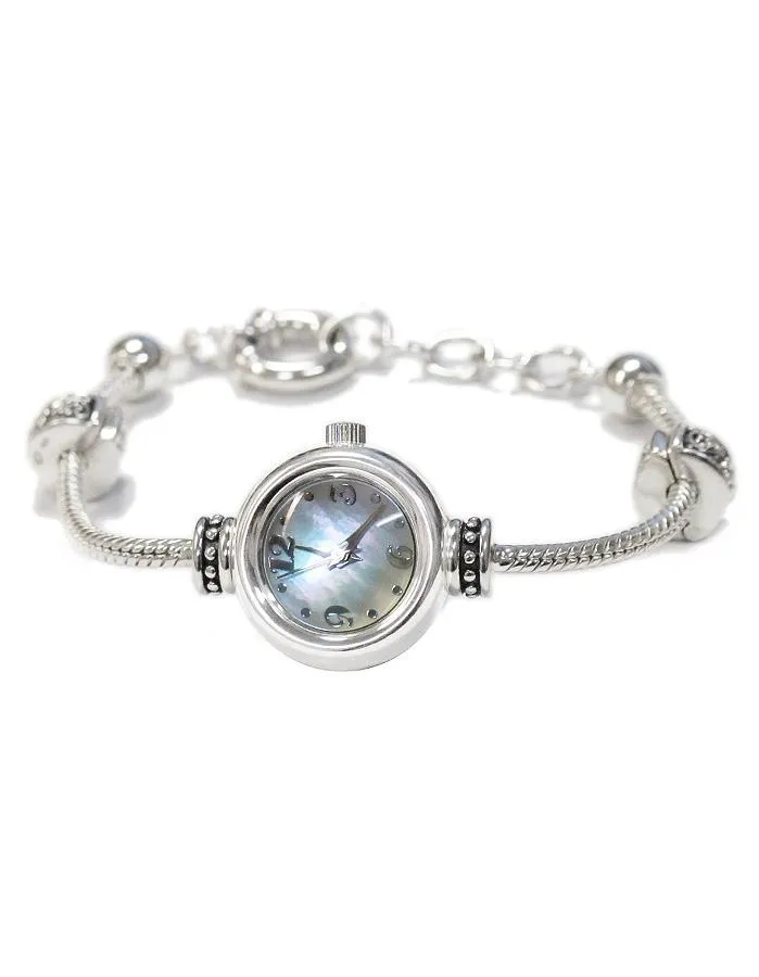 Reflection Beads Sterling Silver Watch - #1 Teach Set - Mother of Pearl Dial