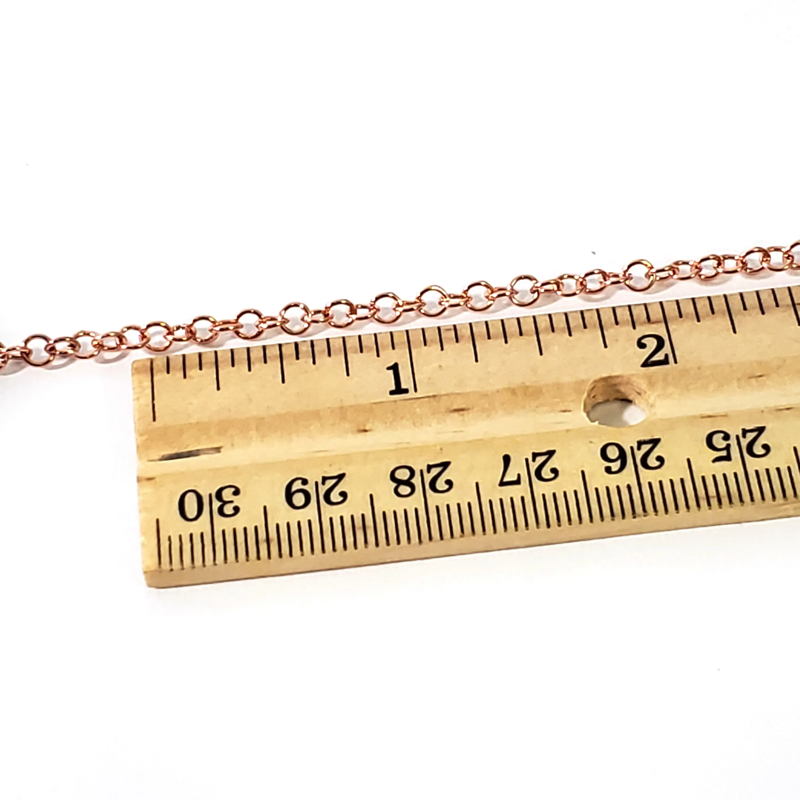 Rose Gold Stainless Chain, Round 3.5x0.6mm Open Links, 20 Meters on a Spool, #1910 RG