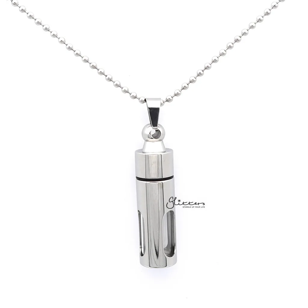 Stainless Steel Screw On Glass Bottle Pendant