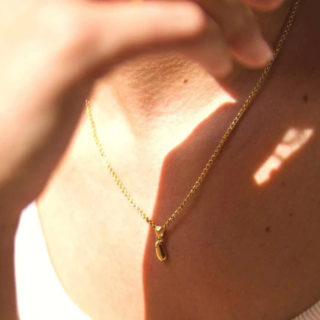 THE RILEY ROLO NECKLACE S - 18k gold plated