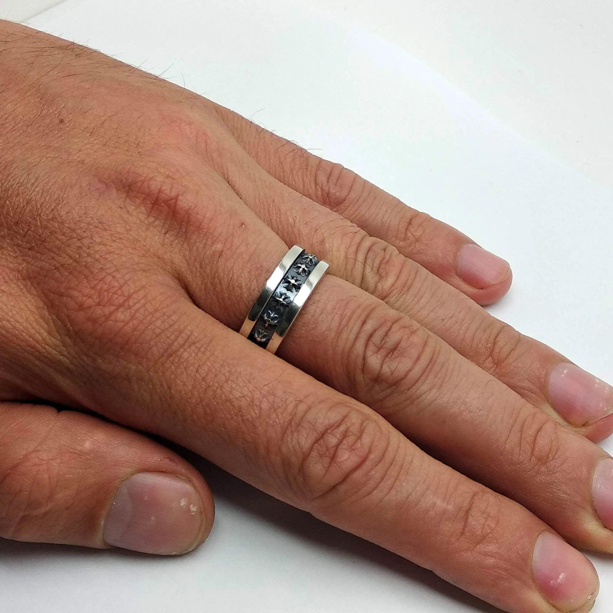 Viking Knight's Templar Engagement Ring Sterling Silver 925
