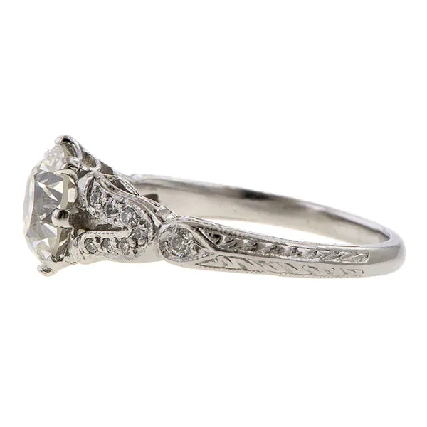 Vintage Engagement Ring, Circular Brilliant 1.42ct