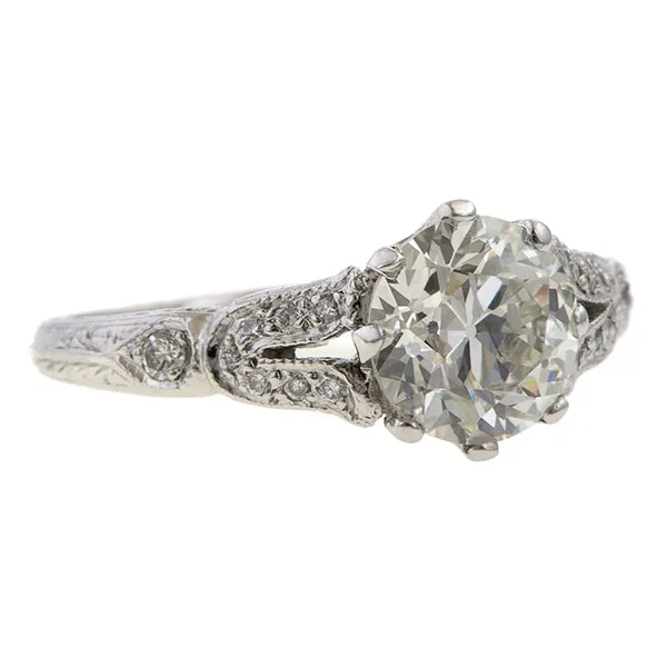 Vintage Engagement Ring, Circular Brilliant 1.42ct